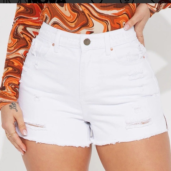YMI Pants - Fashion Nova- Distressed Shorts